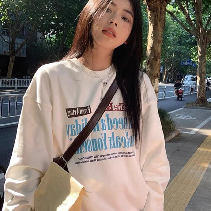 白色卫衣女新款2025爆款时尚洋气