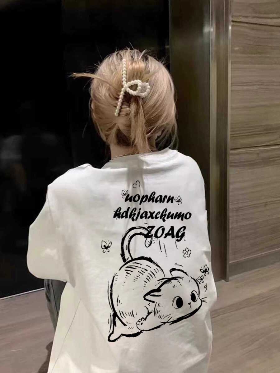 爆款纯棉夏季宽松短袖t恤女韩版