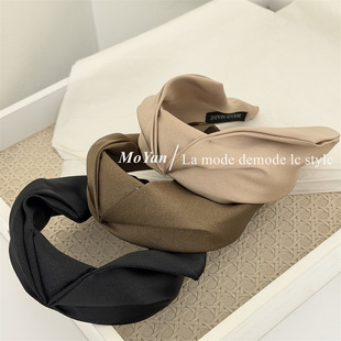 小众设计感布艺发箍女款宽边高颅顶发卡日常外戴高级感头箍发饰