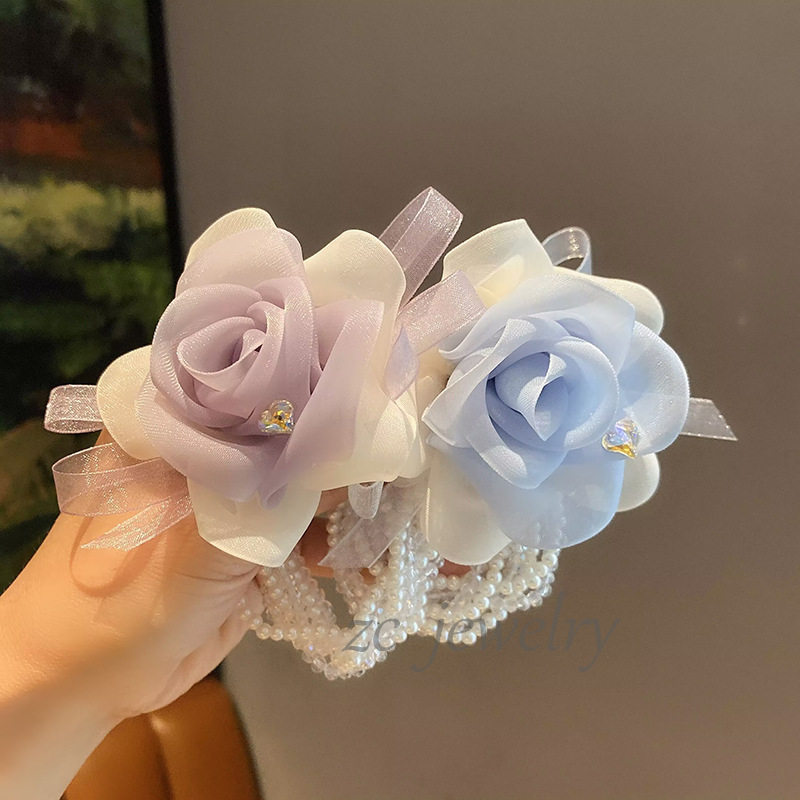 甜美玫瑰花朵蝴蝶结大肠发圈水晶串珠头绳马尾橡皮筋皮套扎头发绳,饰品/流行首饰/时尚饰品新,发饰,淘宝优惠券,粉丝福利购,淘宝优惠卷