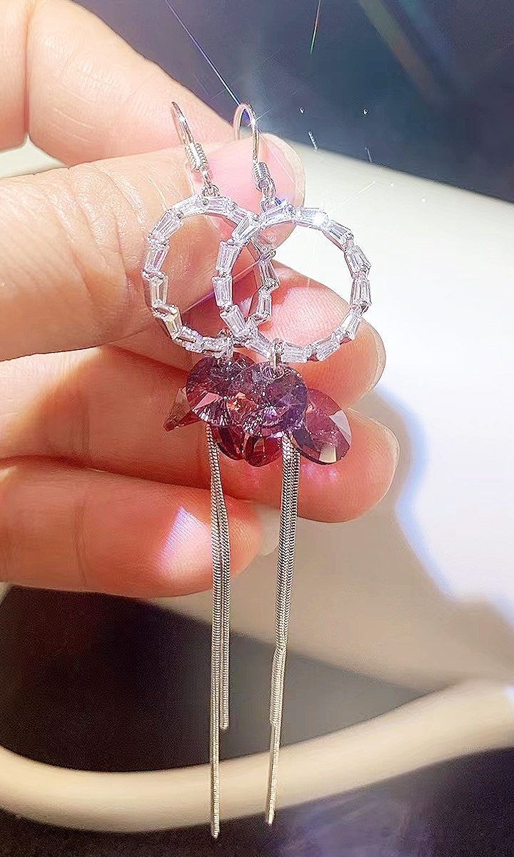 新光饰品正品韩款女水晶耳环时尚新品