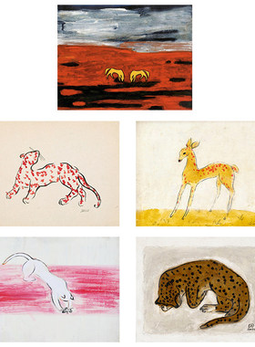 【常玉的小鹿】sanyu动物中式吉祥风水礼物客厅餐厅摆件装饰画芯