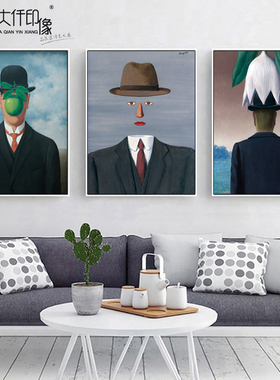 伟大的战争 Rene Magritte马格利特客厅装饰画超现实主义前卫艺术