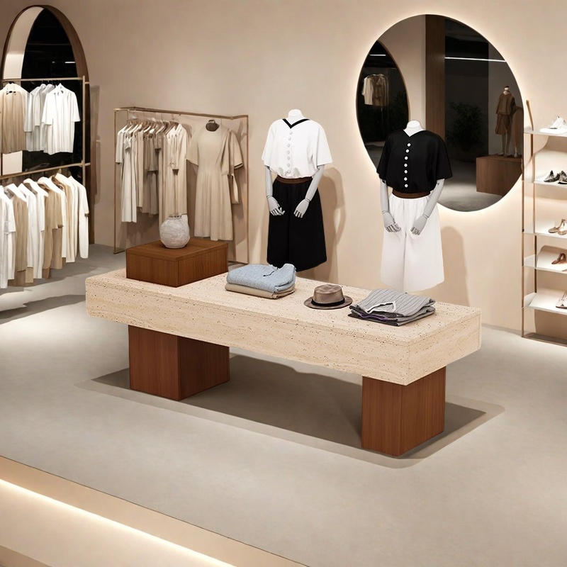 服装店中岛桌女装店铺中间摆放