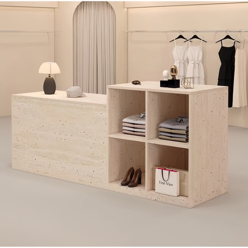 服装店中岛桌流水台多格展示架