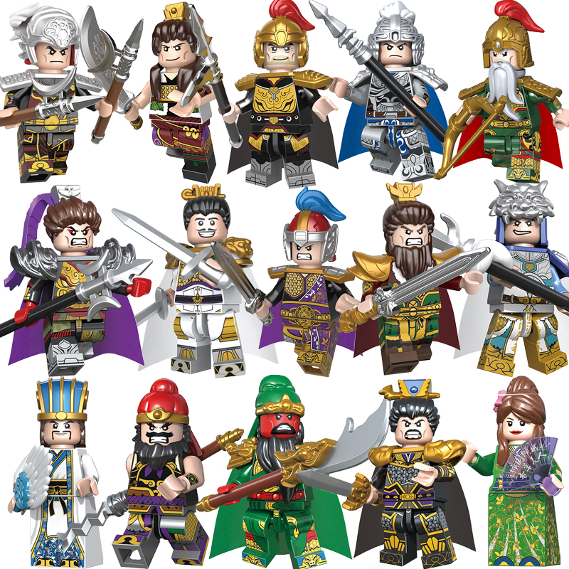兼容乐高第三方人仔三国小侠五虎将古代士兵司马懿诸葛亮积木玩具