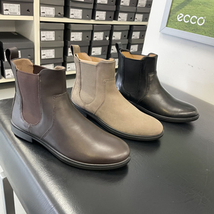 【秋季新款】ECCO爱步女靴短筒切尔西靴低跟烟筒瘦瘦靴261893触感