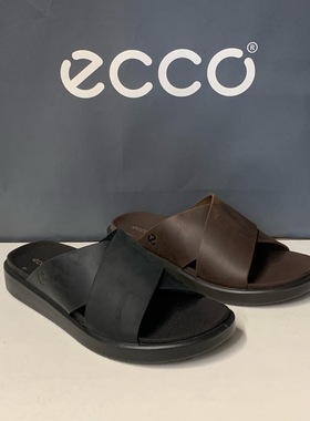 ECCO爱步男鞋25新款牛皮休闲透气凉鞋夏季沙滩鞋 柔畅540164