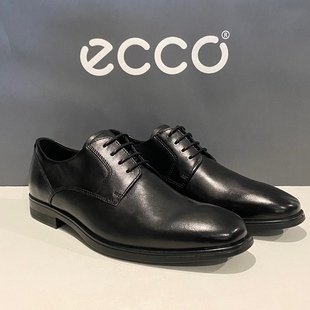 美现ECCO爱步男鞋英伦风商务正装皮鞋通勤鞋昆士敦858924