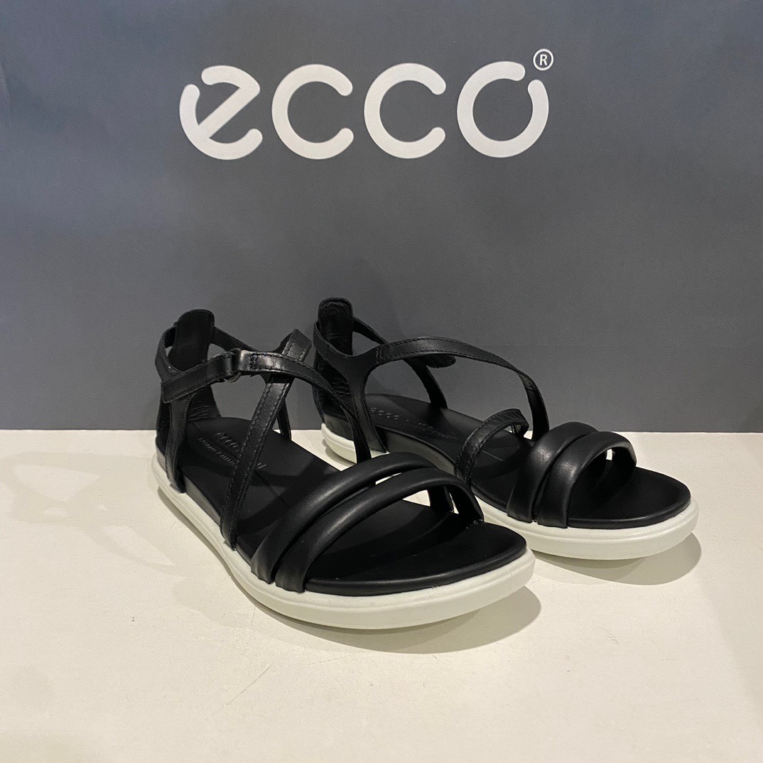 爱步ecco女鞋夏季罗马凉鞋透气法式简约平底鞋波西米亚风209233