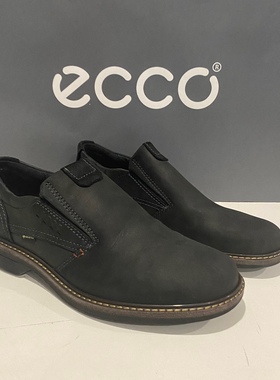 Ecco爱步男鞋四季款百搭防水一脚蹬套脚商务皮鞋510184扭转3.3