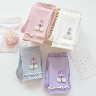 打底裤 裤 外穿2025新款 女宝宝洋气韩版 子 中小儿童秋裤 女童春秋薄款