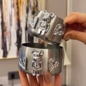 ins轻奢不锈钢烟灰缸女士家用客厅办公室时尚 潮流创意高级感烟缸