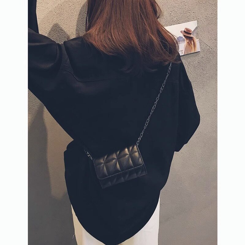 Moidir迷你包包女2023新款百搭菱格零钱包ins小众链条斜挎口红包