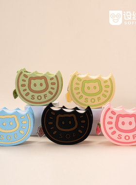 设绘人SOFDOLL可爱小猫饼干硅胶包夏日零钱包可爱原创斜挎手提包