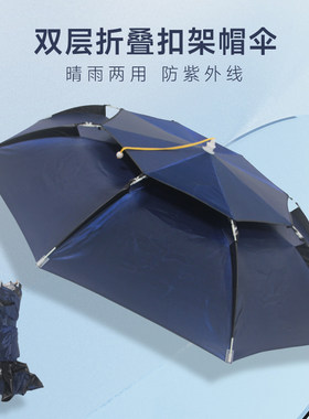 江雨晨雨伞帽防晒透气晴雨两用