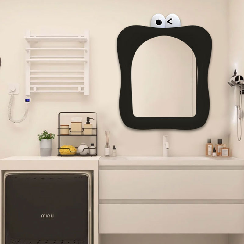 多巴胺卫生间LED镜浴室壁挂除雾化妆镜网红探店奶油风拍照艺术镜