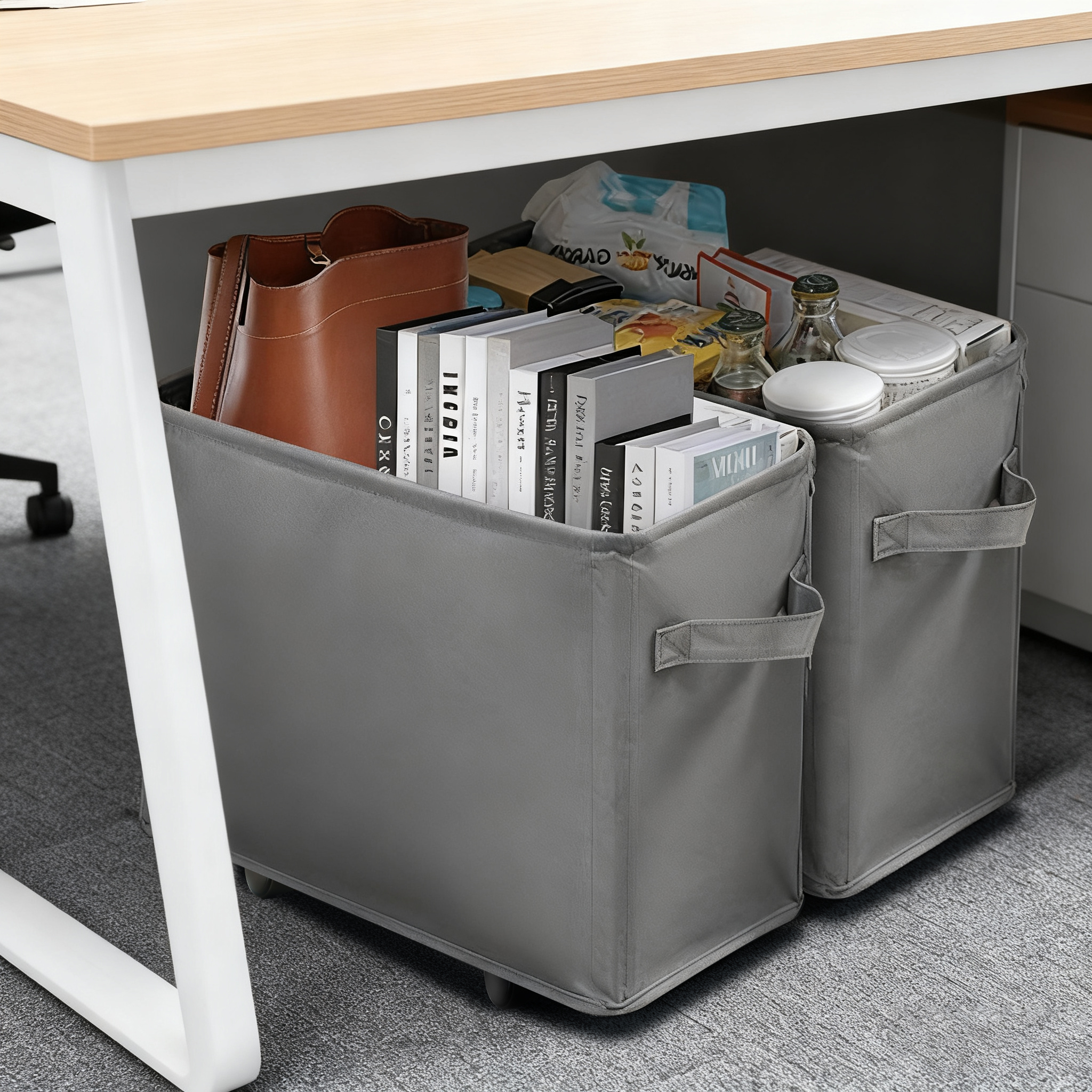 可壁挂办公室牛津布上班族收纳筐