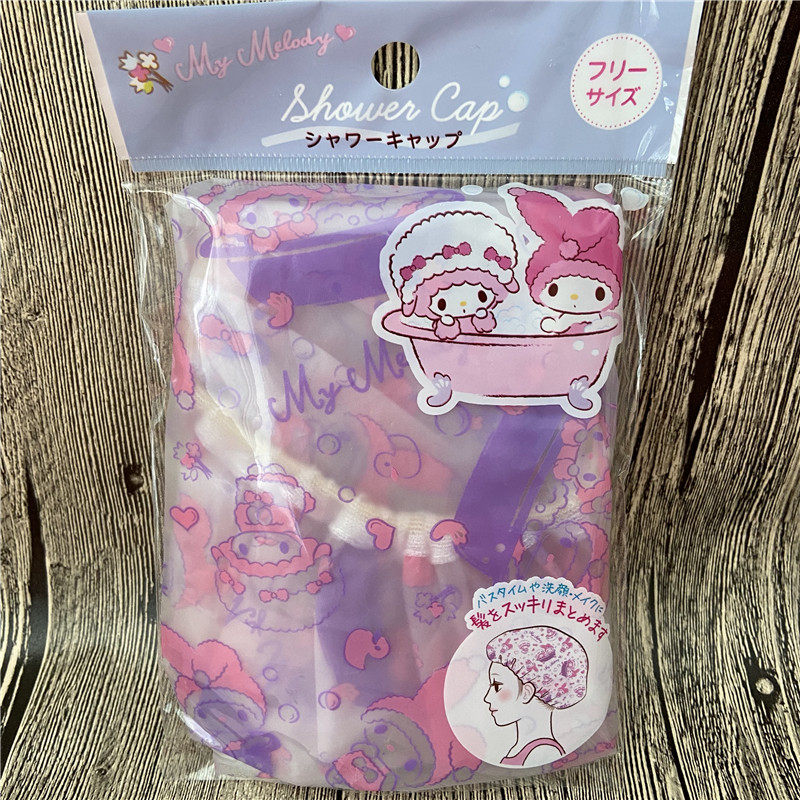 JAPAN DAISO DAISO SHOWER CAP BATH WATERPROOF THICKENED HOOD SHOWER CAP DOUBLE TRANSPARENT CUTE CARTOON ANTI-FUME