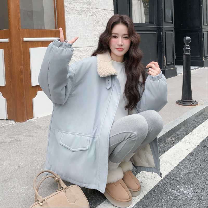 现货新款PU皮50羽绒内胆派克服099-10319-P255-K388，女装羽绒服，浙宝099