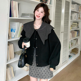 现货26春季新款娃娃领外套099-1002-P145-K208，女装短外套，浙宝099