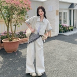 又a又飒工装牛仔套装女2025夏季新款港风高级感外套阔腿裤两件套，女装套装/套裙，浙宝099