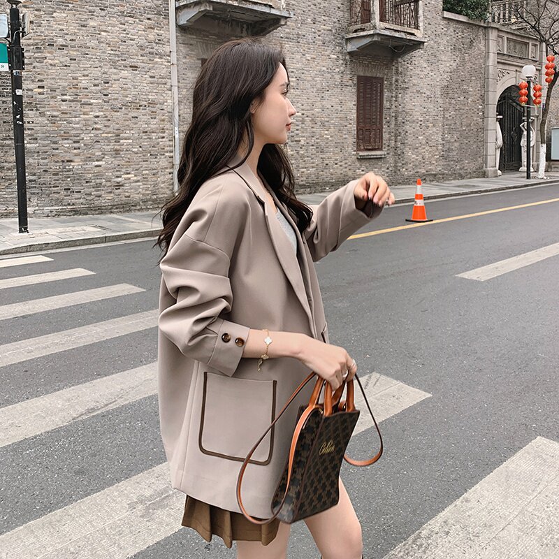 23春季新款拼接小西装外套2c161-922-p115-k168图片