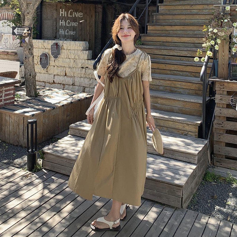 独特别致绝工装连衣裙女夏背带裙大方得体学院风减龄清纯显瘦,女装连衣裙,浙宝099