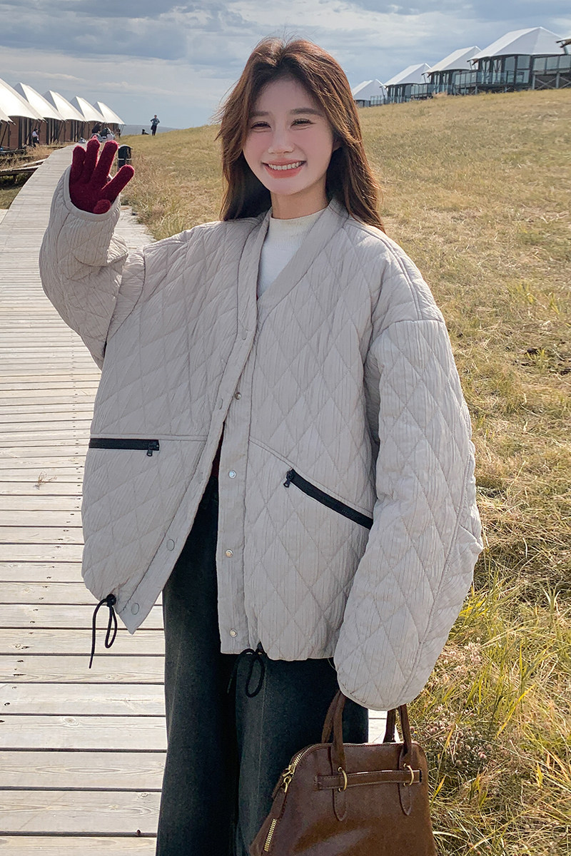 现货新款加棉棱格绗线棉衣外套099-D175-P175-K268,女装棉衣/棉服,浙宝099