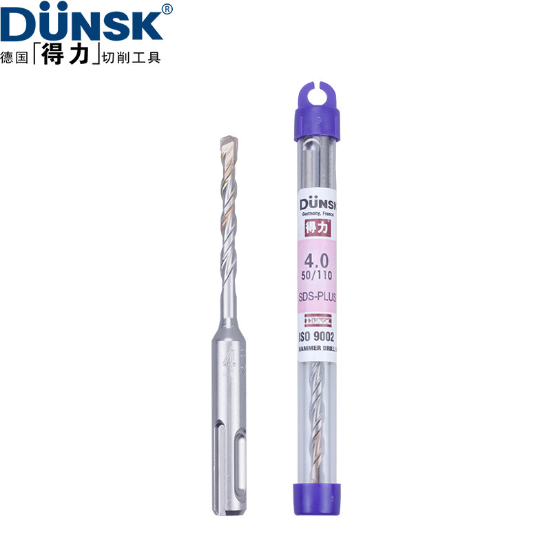 得力(DUNSK) 冲击油压钻咀 坑钻电锤钻头 圆柄四坑两刃钻嘴4~25mm