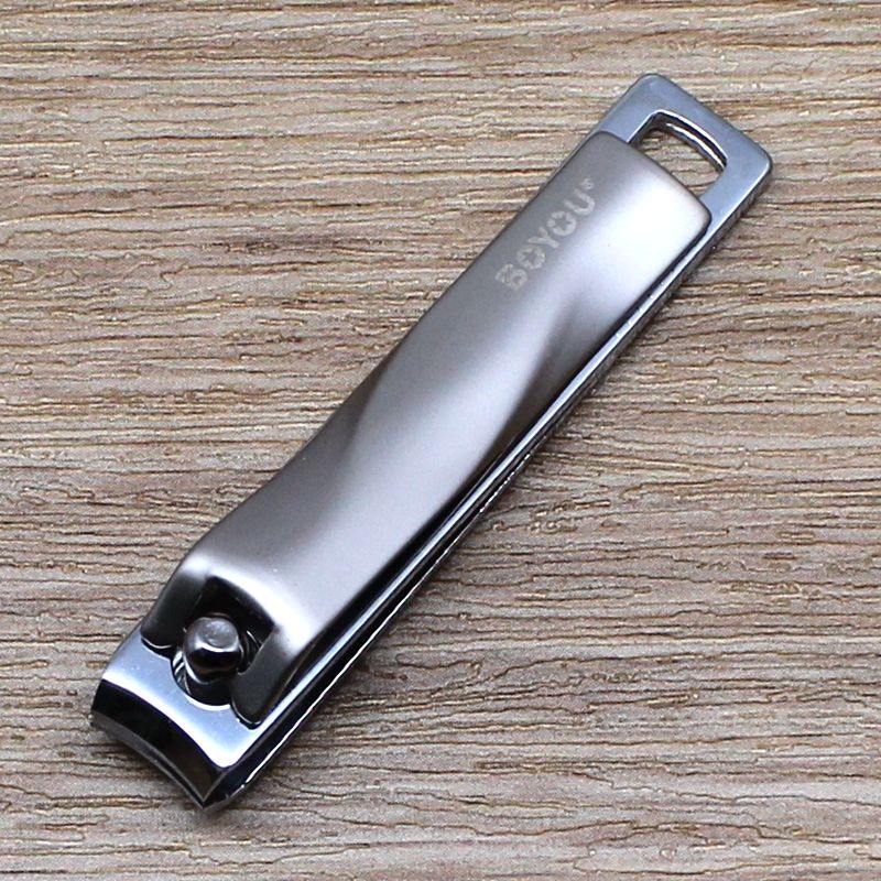 博友中号指甲刀耐用平口日用指甲钳创意便携式指甲剪修甲美甲工具