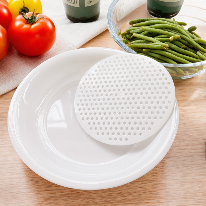 双层沥水盘加厚厨房带醋碟圆盘