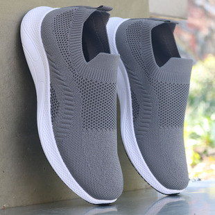 2022春夏季 软底防滑防臭运动鞋 新款 网面休闲鞋 透气薄款 一脚蹬男鞋