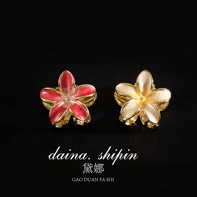 设计感鸡蛋花多彩抓夹