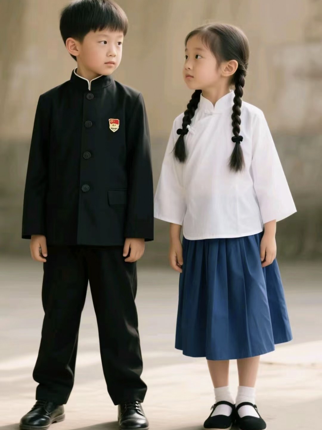 儿童民国风学生装五四运动会幼儿园诗歌朗诵合唱演出服毕业季服装