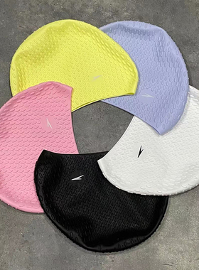 欧美外贸sped游泳帽长发硅胶颗粒大弹力舒适护耳防水男女成人儿童