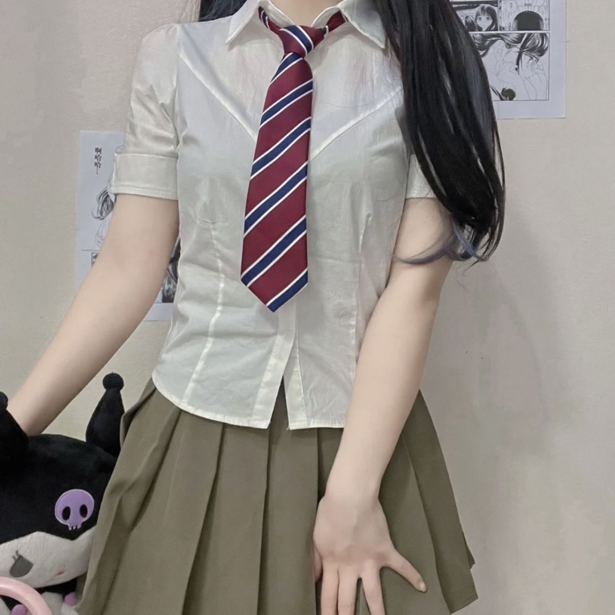 短袖收腰衬衫正版学院风jk制服