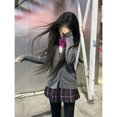 校供感JK制服夏季针织开衫套装
