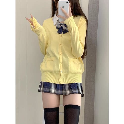 JK学院风秋冬女针织开衫四件套
