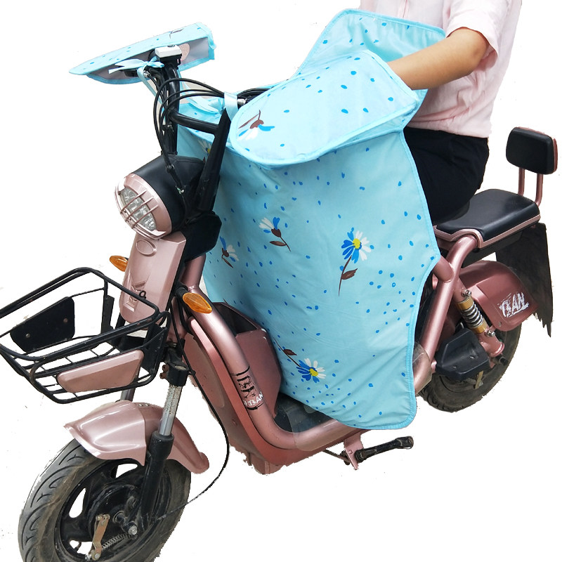 电动车挡风被夏季女防晒薄款防水分体式夏天小型电瓶车踏板遮阳罩