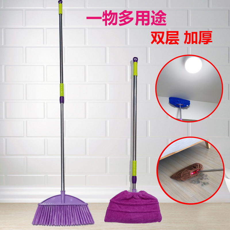 懒人扫把套布神器吸水拖把魔法扫地笤帚吸头发家用加长可伸缩扫帚