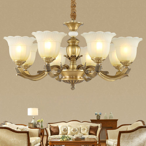 全铜美式吊灯+免费安装+十年质保