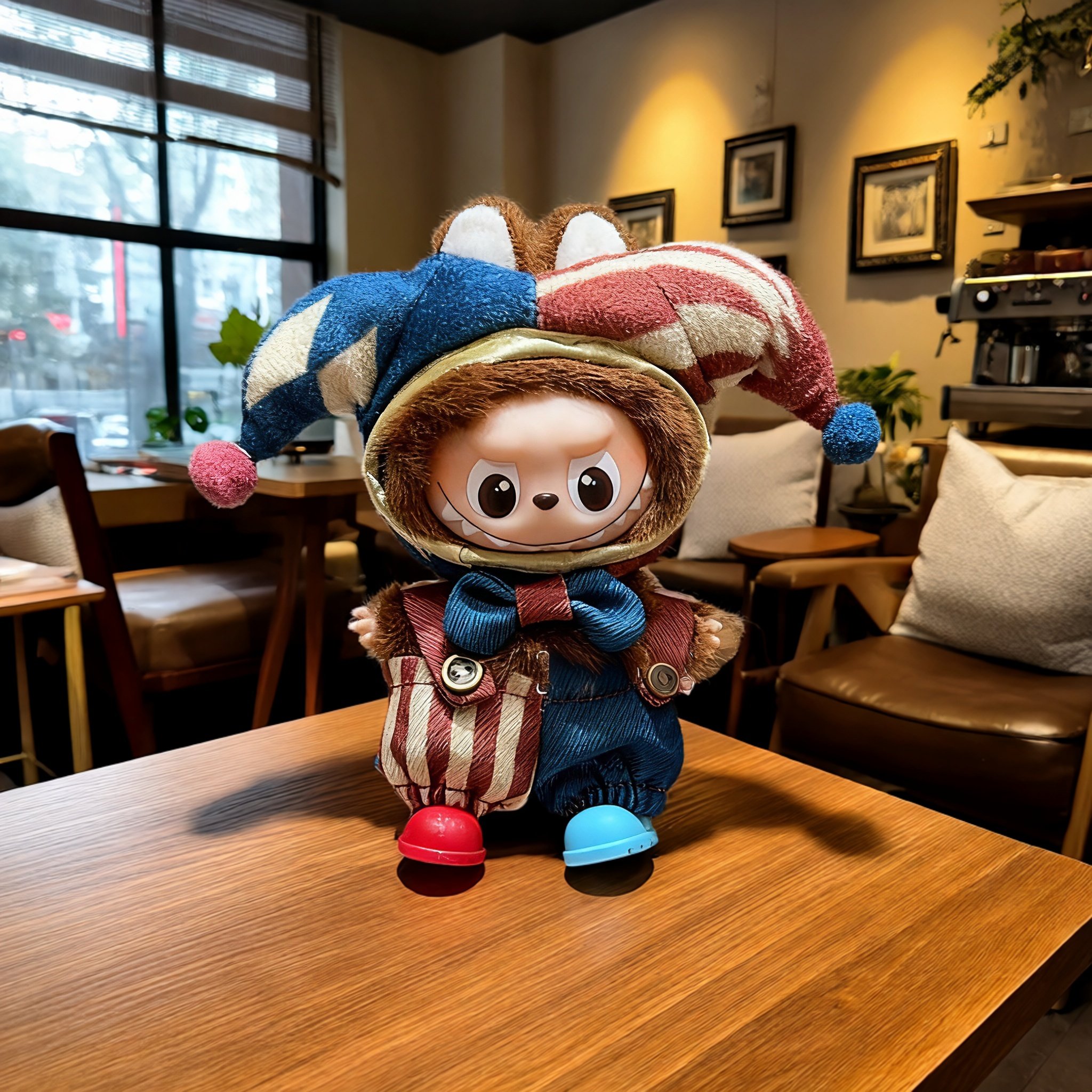 迷你版四代娃衣小丑套装毛绒衣服labubu4.0拉布布10cm可爱套装,模玩/动漫/周边/娃圈三坑/桌游,棉花娃娃/毛绒玩具娃衣,淘宝优惠券,粉丝福利购,淘宝优惠卷