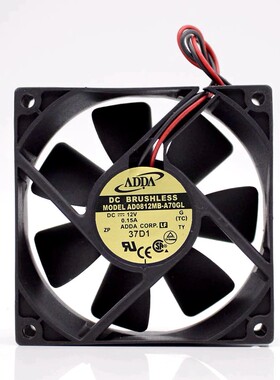 台湾 ADDA 8cm机箱电源风扇 8025 12V 0.15A AD0812MB-A70GL