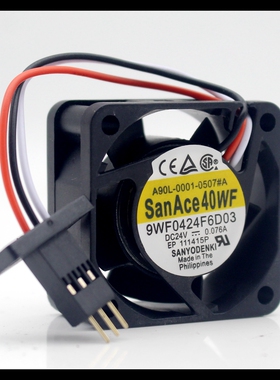 三洋9WF0424F6D03 A90L-0001-0507#A发那科风扇 带三针发那科插头
