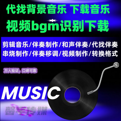 找歌听歌识曲音乐代找背景音乐付费歌曲下载短视频bgm识别找伴奏