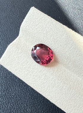 4.48ct石榴石热粉色精切工艺颜色独特9*10.5mm精品石榴石