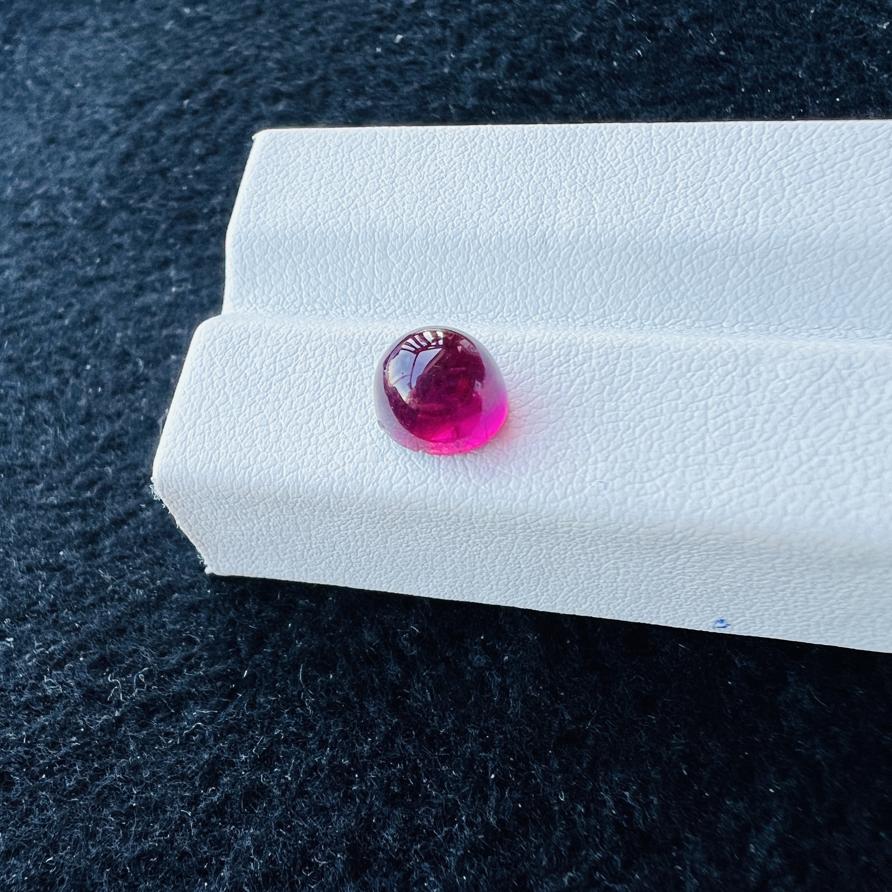 2.72ct卢比来碧玺红色戒面素面7.2*7.7*5.8高戒指吊坠