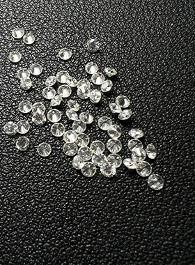 天然圆形钻石0.048—0.052ct一粒2.35mm胚体通透火彩好