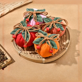 香包柿子空袋香囊diy手工材料包柿柿如意艾草驱蚊女神节礼品布袋